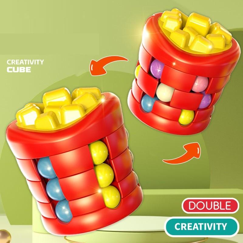 Fun And Colorful Burger Cube Fidget Spinner Toy For Kids With Stress Relief Features