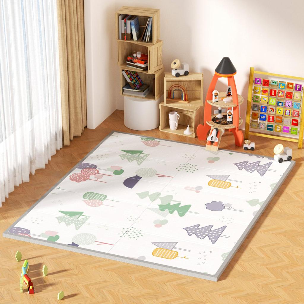 GruFini Baby Play 180 X 120 X 1 Safety Baby Baby Play Baby Shower 1 Piece X 120 X 1 Tree Mat, Foldable, Cm, Thick, Tested, Mat, Waterproof,