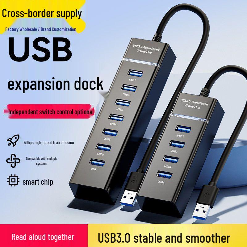 USB 3.0 Хаб Док-станция Многопортовый Конвертер для Ноутбука/Настольного Компьютера