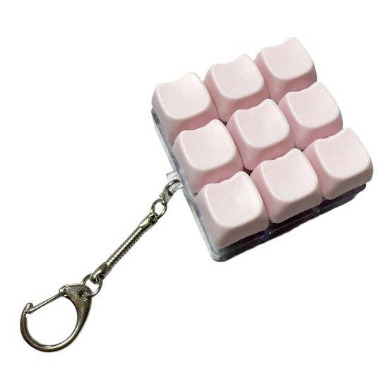 Cat Paw Fidget Keyboard Relief 9-Keys Clicker Keychain Office Keyboard Finger Toy Stress School Travel Decompression