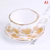 1Set 1/12 Ceramic Tea Cup Dollhouse Miniature Tableware Cup & Saucer Decoration Home Bathroom Kitchen Accessories Tools