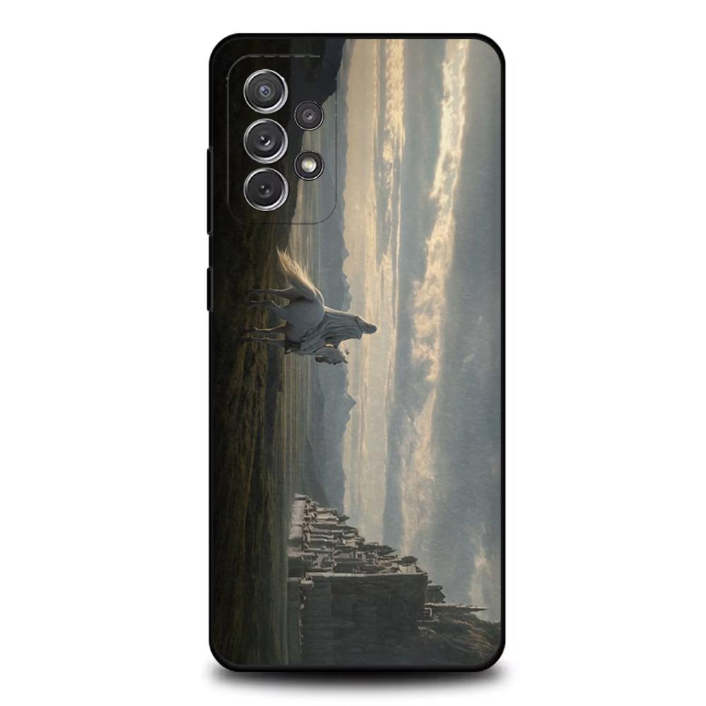 Чехол для телефона с изображением фильма Властелин Колец R-Кольца Для Samsung S25,S24,S21,S22,S23,S30,Ultra,S20,Plus,Fe,Lite,Note,10,9,5G Черный