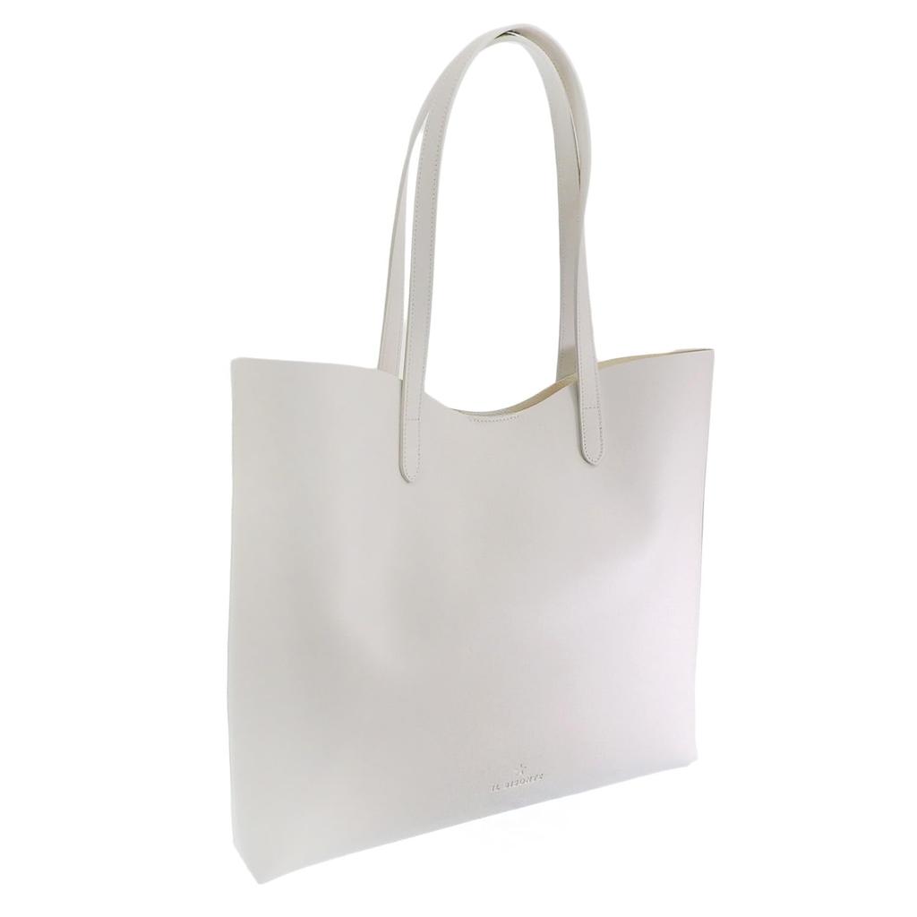 Bag Tote Bag A4 Compatible Leather Genuine Leather Brand Shoulder Bag BTO140 PV0041 Unisex IL BISONTE [IL BISONTE] Women's (BIANCO FOCA/White) [Item]