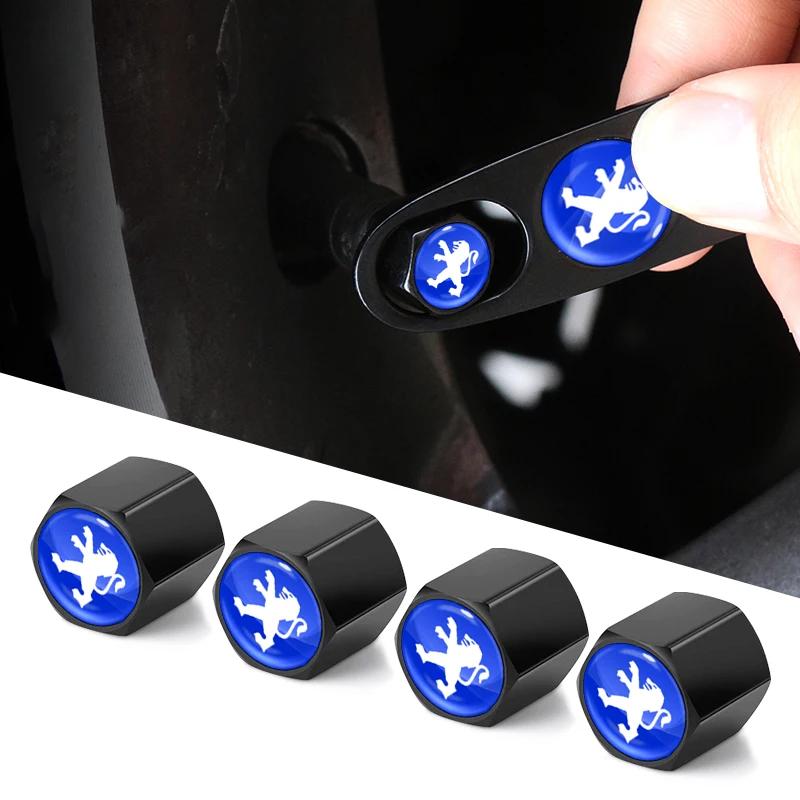 Для автомобиля Peugeot Колпачок клапана шины Накладка на вентиль колеса с брелоком-ключом Для Peugeot 206 308 307 208 207 3008 2008 508 407 301 406 4