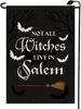 Halloween Garden Ag Not All Witches Live In Salem Broom 12x18 Inch Double Sided Burlap Holiday Black Fall Ags Outside De