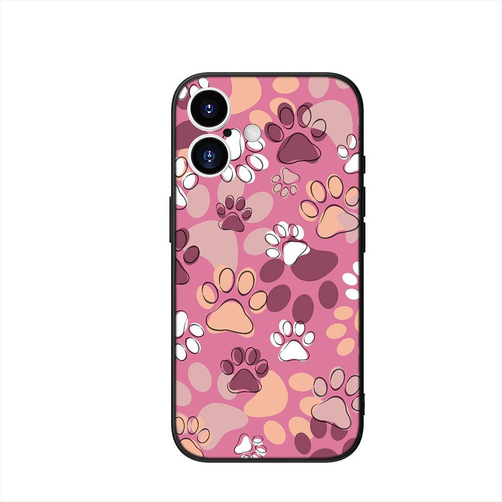 Cute Dog Cat Paw Cover Phone Case for Apple iPhone 17 16 15 11 Pro XS Max XR 6 7 8 Plus + SE 2020 5 16E