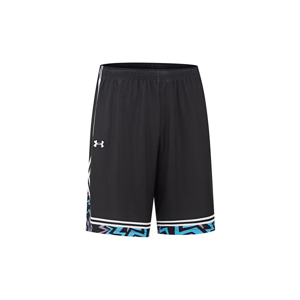 Under Armour Эластичный Пояс Полосатые Спортивные Шорты Мужские Черный 24500211-001