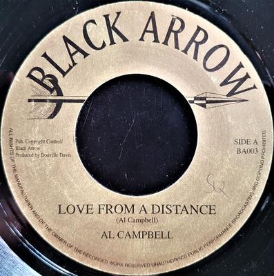 7-дюймовая пластинка AL CAMPBELL Love from A Distance BA003 Black Arrow Rec Регги Ска Даб Б/у