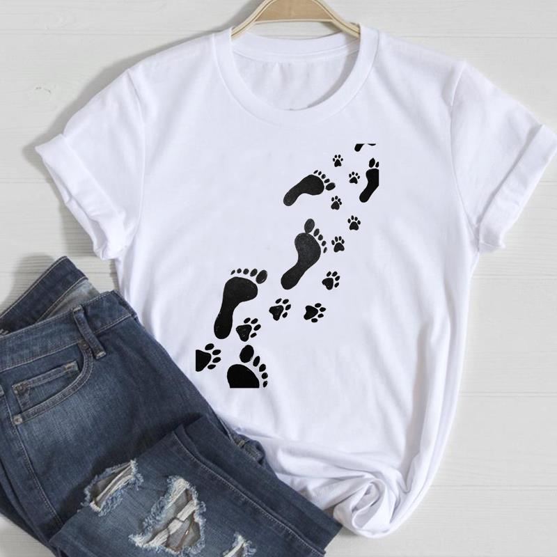 Футболка с графическим принтом, повседневная футболка с принтом домашних животных, собак, кошек, друзей, тренд, летний топ с короткими рукавами, женская женская футболка, женская модная футболка