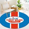 Fc Hans Crest Custom Name Round Area Rug Carpet Rug For Living Room Bedroom Sofa Playroom Decor Nonslip Floor Mat