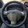 Черный кожаный чехол на руль автомобиля с ручной вышивкой для Ford Focus 2 2005 2006 2007 2008 2009 2010