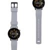 ERBORD Universal Silicone Strap 20mm, Dual Color, Gray / Black / Black Buckle
