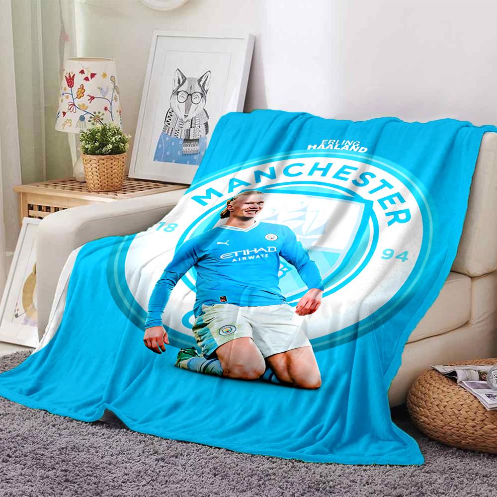 Manchester Citys Haaland Blankets Flannel Printed Breathable Warm Throw Blanket for Home Office Bedspreads 0708a81