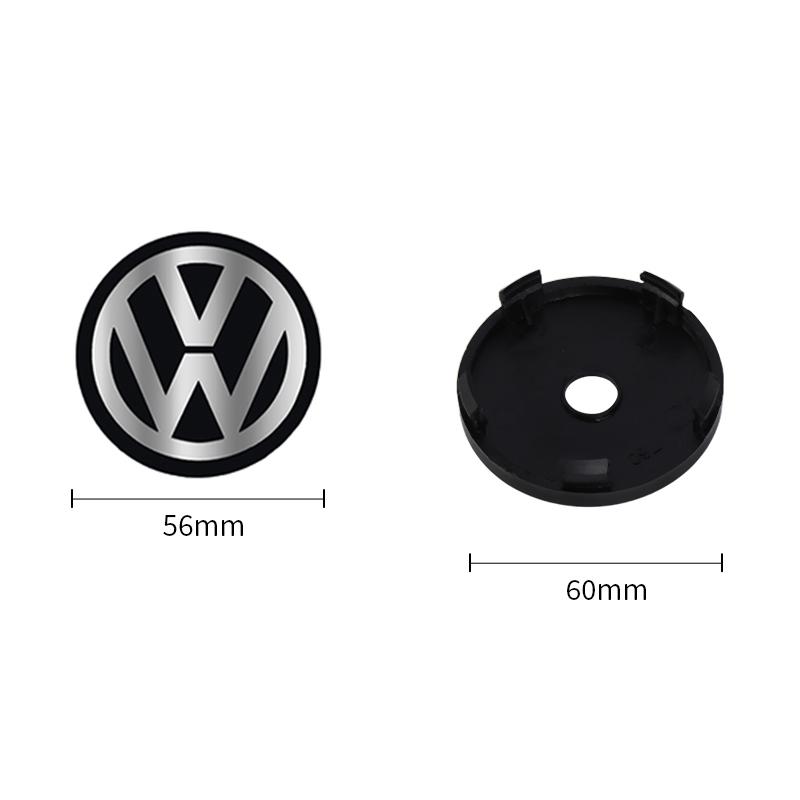FUVLN1 60/63/68mm Car Wheel Center Hub Cap Logo Tyre Rims Badge Cover For Volkswagen VW Scirocco Golf MK6 Polo Tiguan PASSAT GTI R Line