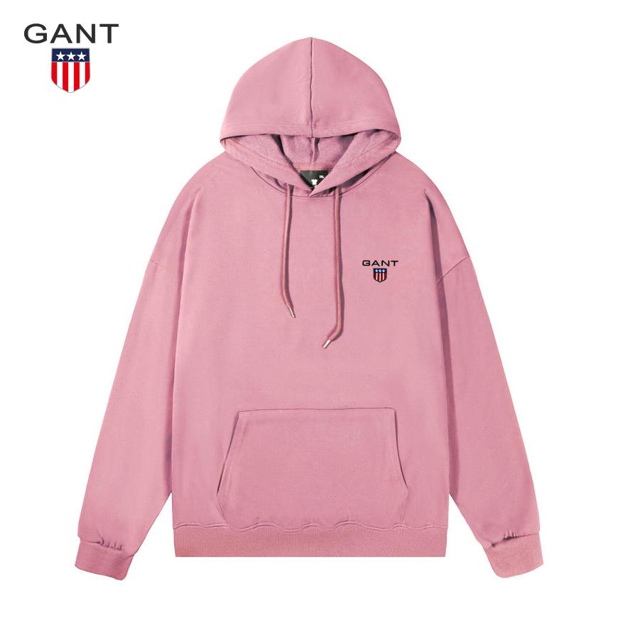 Gant Men's and Women's Spring and Autumn Thin Embroidered Hoodie Pullover, Casual Sports Running Hoodie