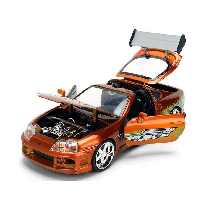 JADA TOYS 1/24 Wild Speed 25th Anniversary Brians Toyota Supra Brushed Orange Brians SUPRA 1995 Diecast Model [Parallel Import]