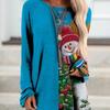 Merry Christmas T Shirt Snowman Tshirt 3d Long Sleeve T-shirt Women's T-shirt Long Tshirt Women Tunic Tops Tops Tees Women Falls
