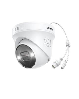 Камера безопасности ZOSI PoE 8 мегапикселей AI Detection Night Vision Shooting Проводная камера с питанием по PoE Купольного типа Совместимость с наружной установкой IP66 Водонепроницаемость и пылезащита
