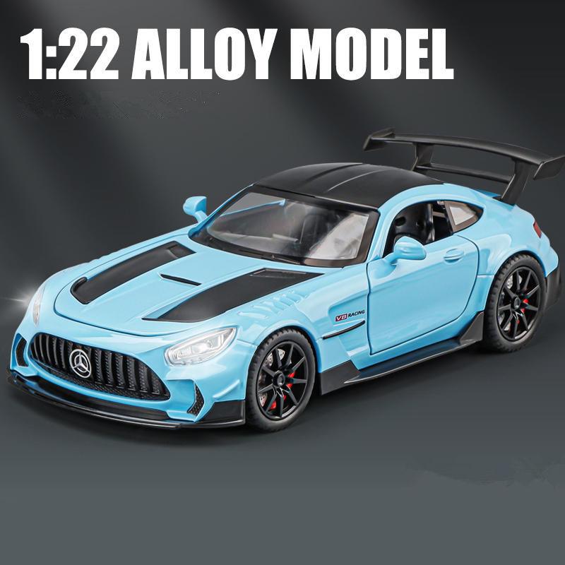 CHUG6 1/24 Benzs-GT GTR Alloy Sports Car Model Diecast & Toy Vehicles Metal Racing Car Model High Simulation Sound and Light Kids Gift