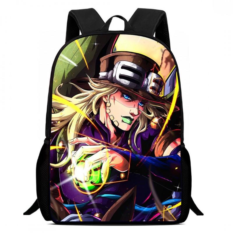 JoJos Bizarre Adventure Cartoon Kids Backpack School Lightweight Ergonomic Double Strap Bag With Printed Design Grades