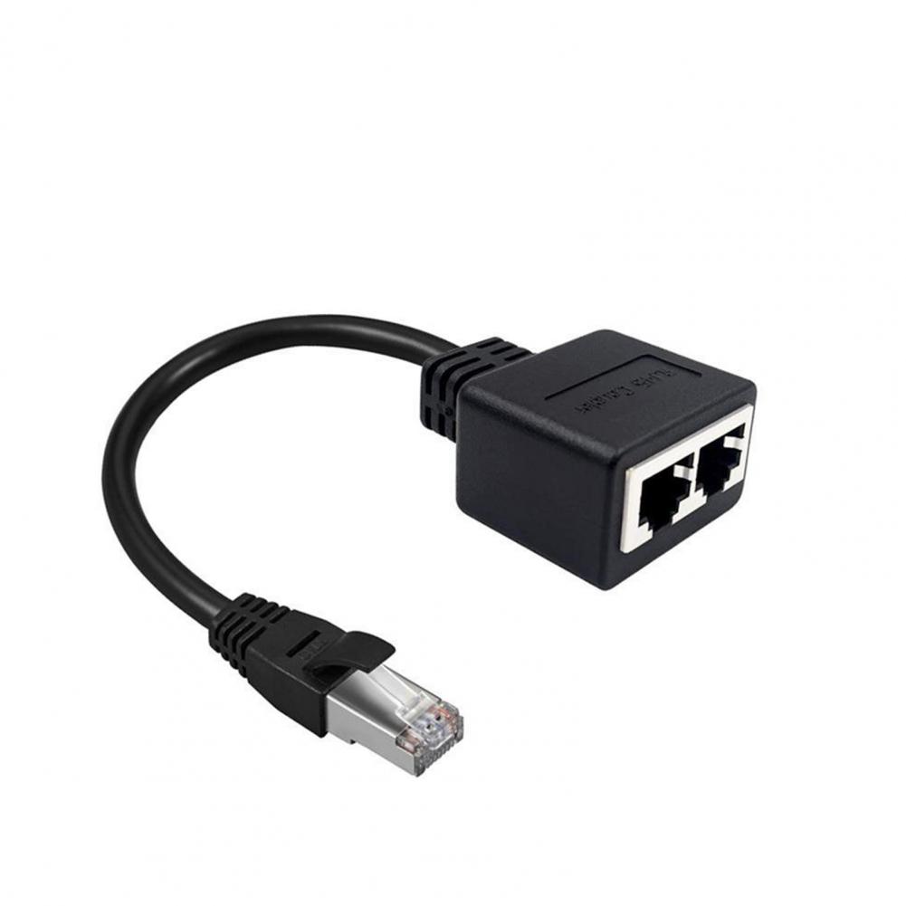 Universal Ethernet Cable Splitter RJ45 High-Speed Easy Installation Network Adapter Internet Port Extender 1 to 2
