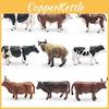 Pvc Farm Cow Long Horned Bull Yellow Cattle Model For Kids Learning Toy And Home Decoration