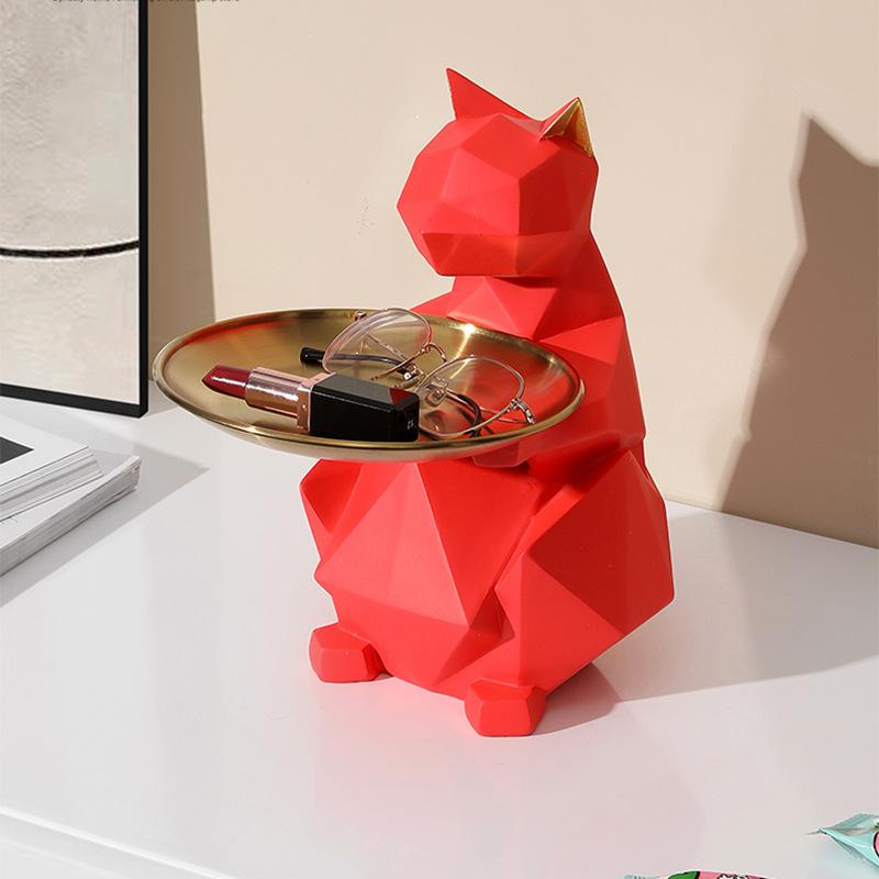 Креативный входной лоток для хранения ключей, украшение для гостиной, телевизора, кошки, украшение для дома, подарок на новоселье