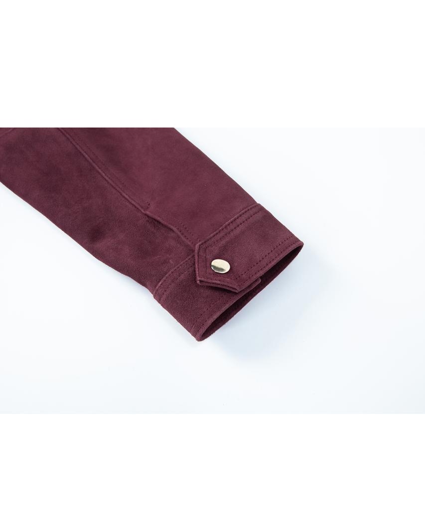Bttb Real Suede Formal Single Jacket (Real Burgundy)