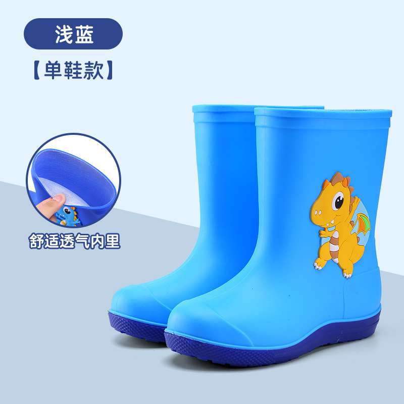 Big Children Rain Boots Boys Girls Baby Children Rain Shoes Non-slip Waterproof Children Cartoon Velvet Student Water Shoes Cute