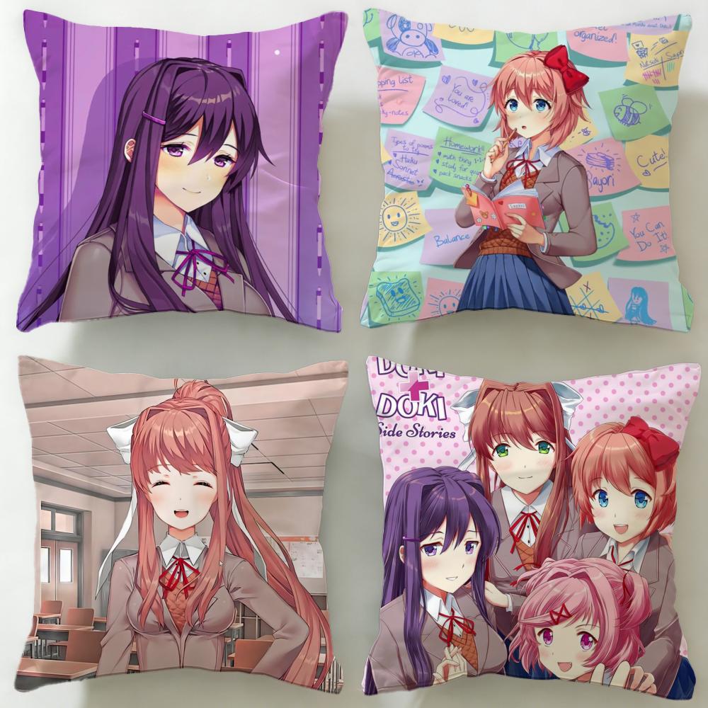 Stylish Ddoki Dokied Cushion Cover Soft EasyWash Pillow Case Versatile for Couch Bed Travel and Office