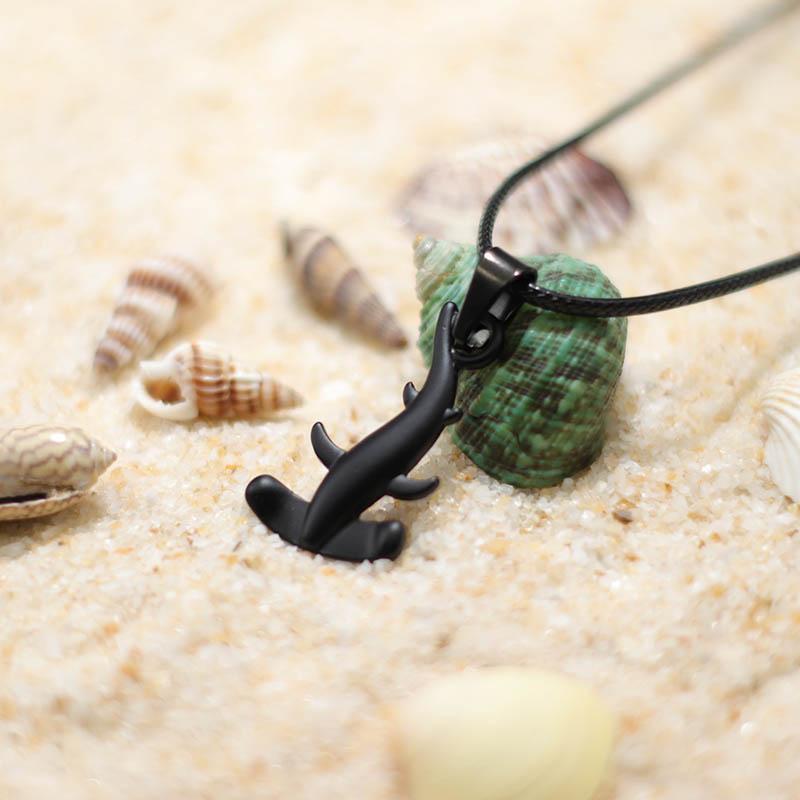 Ожерелье с подвеской «Океанские животные», простое черное, с регулировкой цвета, кожаная цепочка-чокер, ювелирные изделия в стиле бохо, мужские аксессуары, женская бижутерия