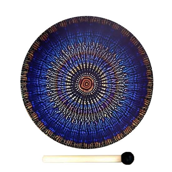 Шаманский бубен 10 дюймов ручной работы ручной барабан с палочкой Древо жизни инструмент для звукотерапии для духовной музыки рефлексии медитации