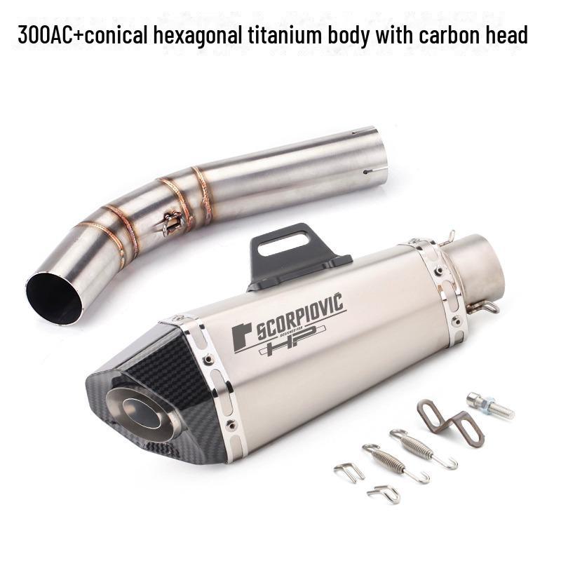 Stainless Steel Middle Section Exhaust for 300AC/300R/300RR/500 Motorcycles