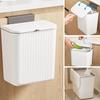 1 PCS Hanging Trash Can Space-Saving Kitchen Garbage Container With Lid Wall Mounted Waste Basket Bin for Bathroom and Kitchen
