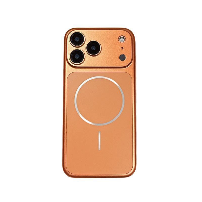 Матовый магнитный чехол для iPhone 17 Pro Max, противоударный, с большим прозрачным окном