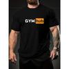 Gym Hub Футболка из чистого хлопка Летняя с коротким рукавом Мужская Фитнес Мышцы Повседневная Athleisure Черная