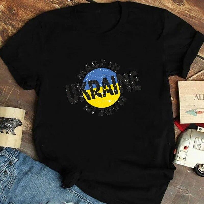 Ukraine Ladies T Shirt Summer Premium Short Sleeve T Shirt Flag Classic Ukraine Gift T Shirt Girls Harajuku Love T Shirt Tops Unisex