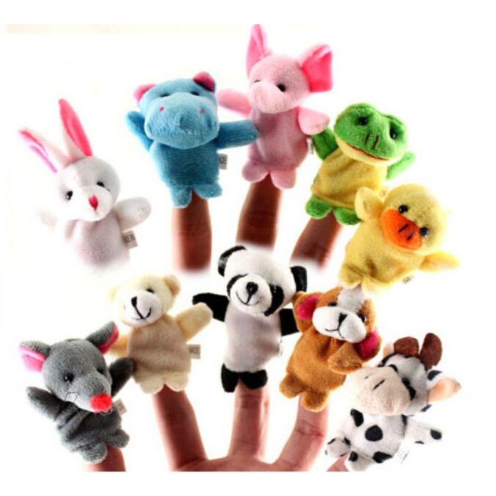 Набор пальчиковых кукол на руку Плюшевые пальчиковые игрушки Куклы Семья Животные Мультяшные Ребенок Малыш Говорящие Игрушка-пальчиковая кукла для рассказывания историй