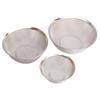 [Limited Edition] Fave 18-8 Stainless Steel Bowl-Shaped Colander 3-Piece Set (15cm, 21cm, 24cm)