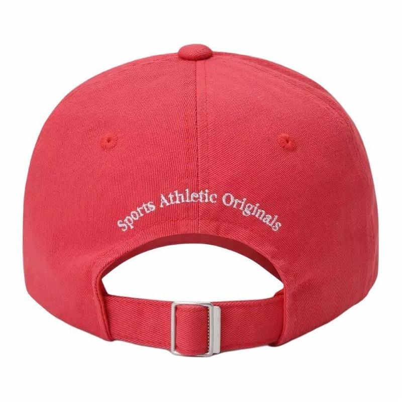 DESCENTE Cotton Casual Duckbill Cap Unisex Couple Style Red peaked SP323UCP71-RED0
