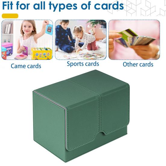 Чехол для колоды магнитных карт, многофункциональный чехол из искусственной кожи TCG, держатель для торговых игровых карт, органайзер, большая вместительная коробка для хранения спортивных игральных карт