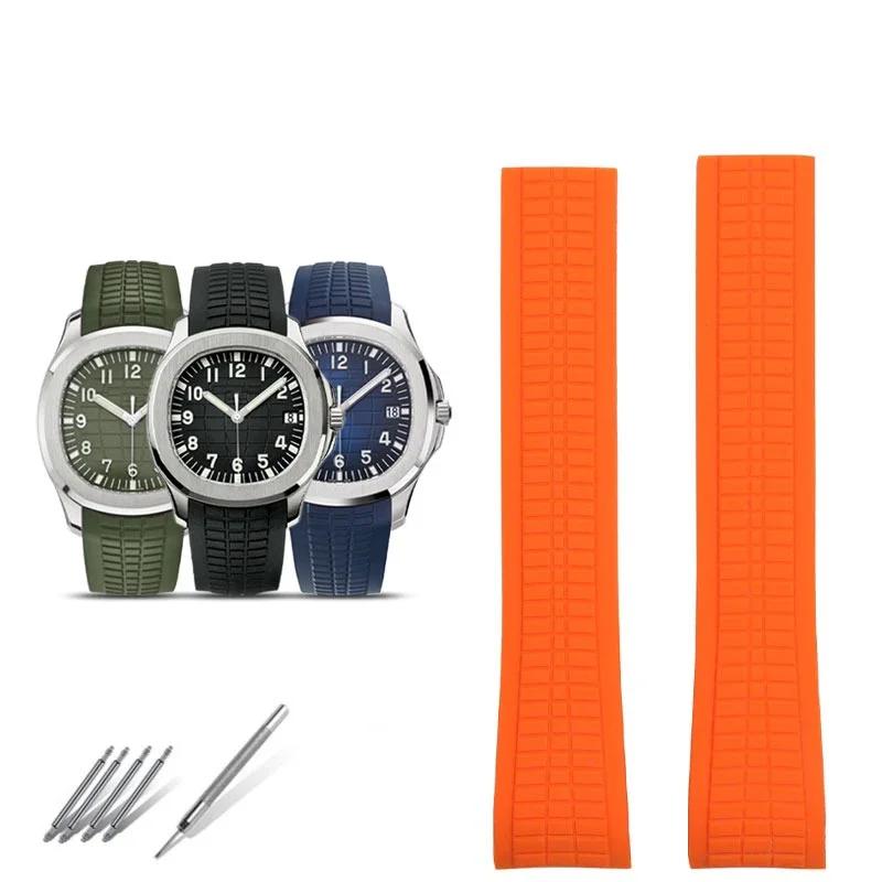 Силиконовый ремешок для часов PP Patek Philippe Grenade AQUANAUT Серии 5167A/5168G Аксессуары для ремешка 21 мм