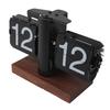 Flip Desk Clock Vintage 24 Hours Anti Slip Base Rotary Knob Adjustable Battery Powered Digital Flip