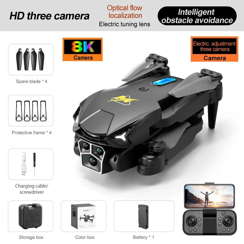 Новый M3 RC Drone 8K Professinal с тремя камерами, широкоугольная оптическая локализация потока, четырехсторонний Квадрокоптер для предотвращения препятствий, игрушка для взрослых и детей