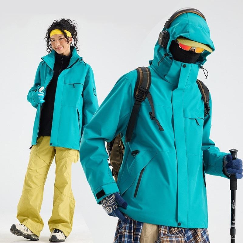 Женская куртка для активного отдыха, костюм для хайкинга, флисовая подкладка, ветрозащитная и водонепроницаемая куртка три-в-одном, мужская, на заказ