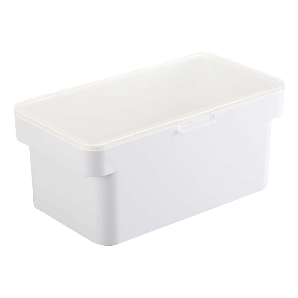 Yamazaki Jitsugyo Airtight Pet Food Stocker with Measuring Cup White W28 X X Lid Is Tower Food Stocker Storage Container 5609 1.5kg Approx. D16.5