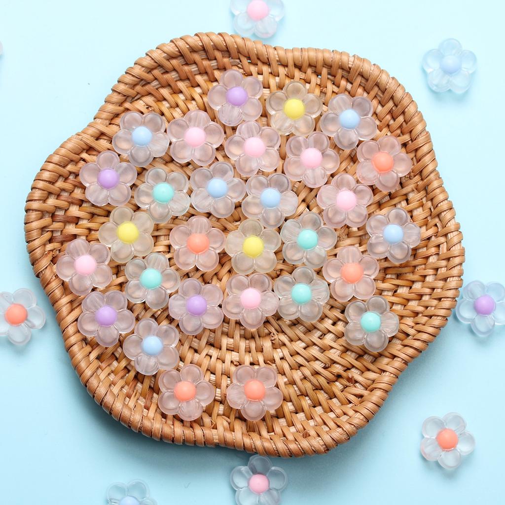 Jar Heart Plum Beads Fashion Handmade Material Jewelry Making About40pcs Clear/Matte DIY Necklace Bracelet