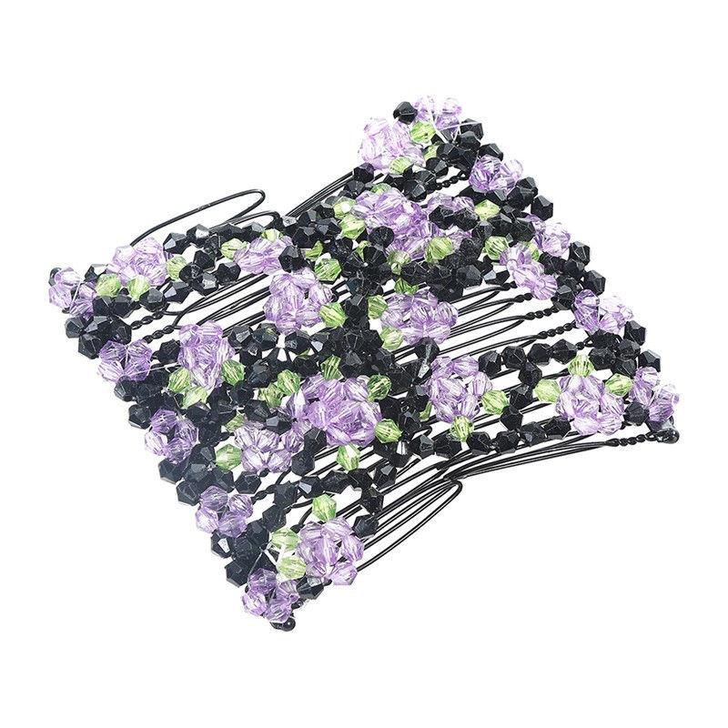 Заколка клипса для волос из бисера