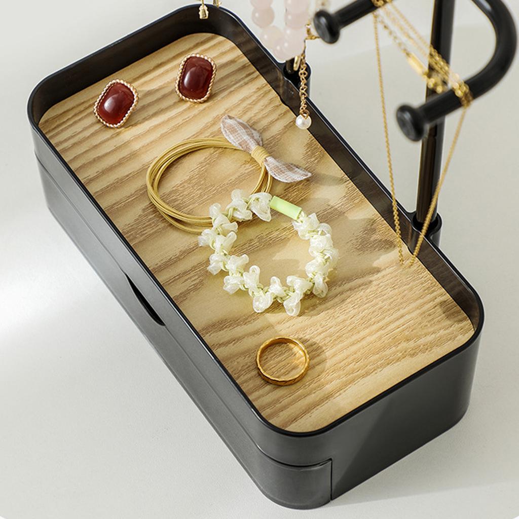 Jewelry   Double Layer Jewelry Drawer Storage Display Rack for Necklaces Bracelet Ear
