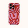 Красный чехол для телефона с брызгами воды для IPhone 16 15 14 13 12 11 X XS XR XSMAX 7 8 Pro Max Plus Двухслойная задняя крышка